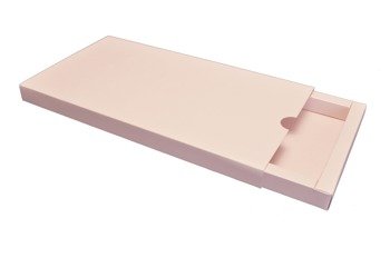 Pudełko szufladkowe na voucher różowe pastelowe matowe GoatBox