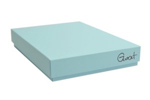 Pudełko na kartkę A6 błękitne GoatBox