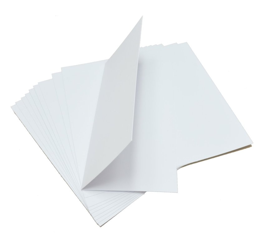 Baza kartki DL 9,9x21cm biała 10szt GoatBox