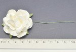 Zestaw kwiatów papierowych białe 